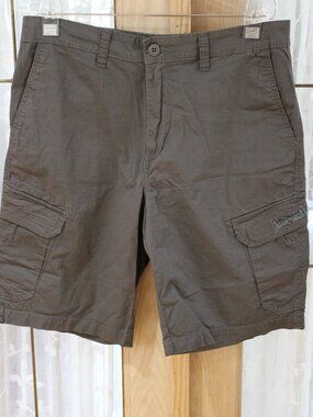 UNIONBAY Men Cargo Gray Shorts S L 34 Cotton Blend Casual Sporty